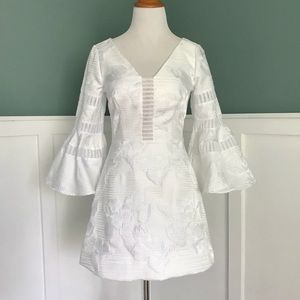 Basgley Mischka Brocade white dress